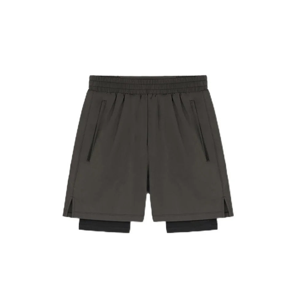 Men’s Zipper Pocket Fitness Shorts