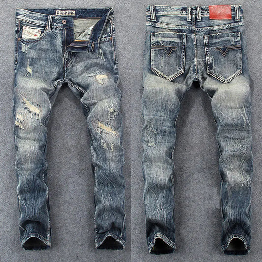 Men’s Retro Ripped Jeans