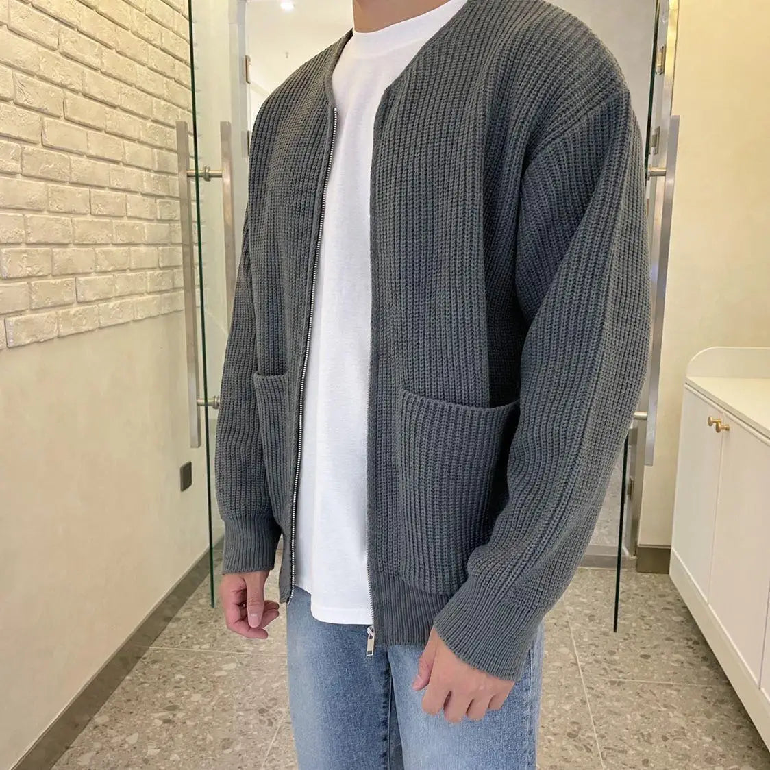 Men Zipper Sweater