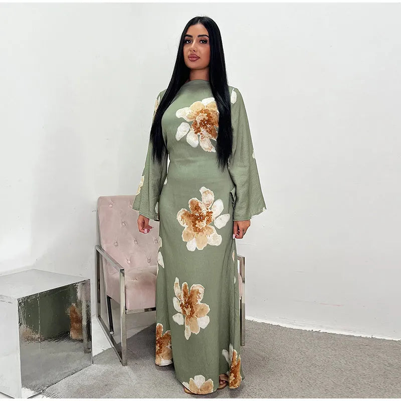 Printed Flare Maxi Dress