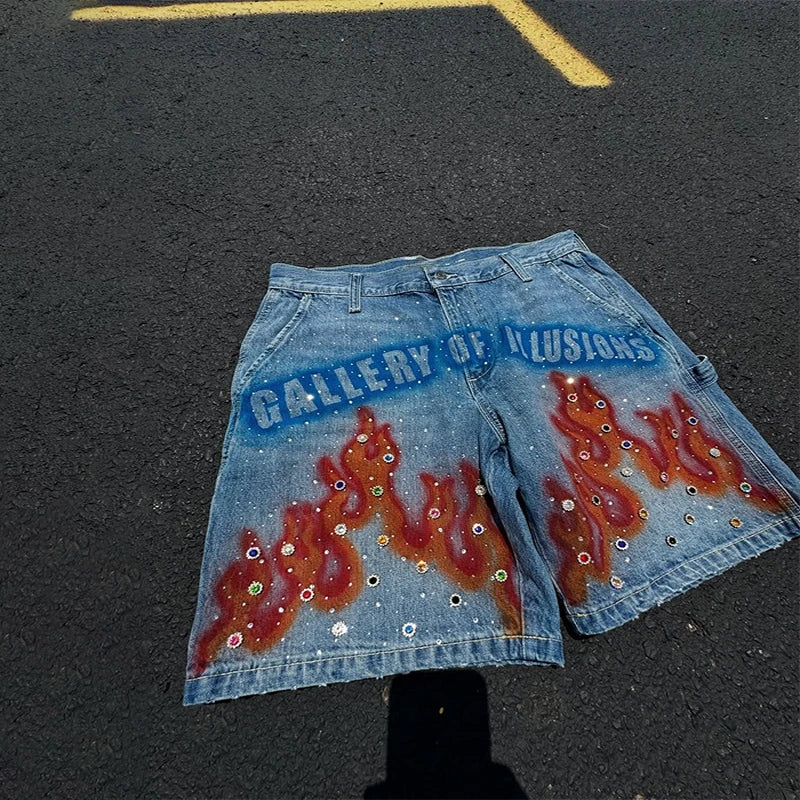 Gemstone Denim Shorts