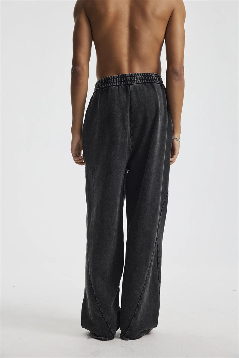 Retro Distressed Washed Sweatpants