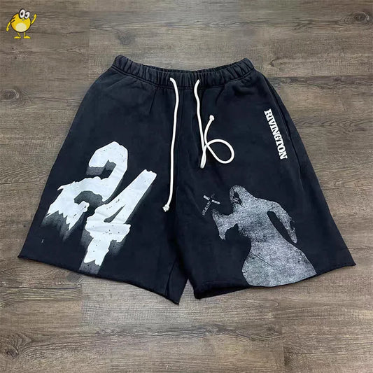 Retro Loose Drawstring Shorts