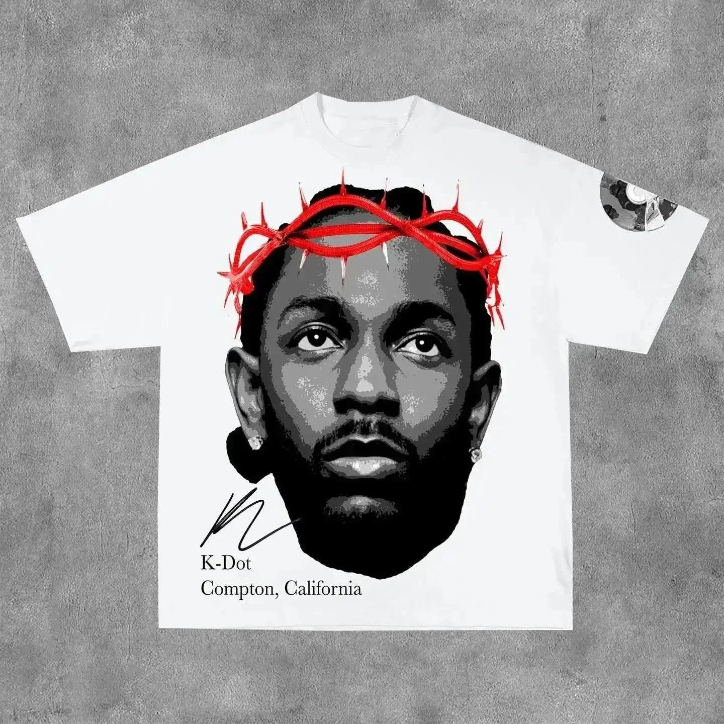 Hip-Hop Character Pattern T-shirt