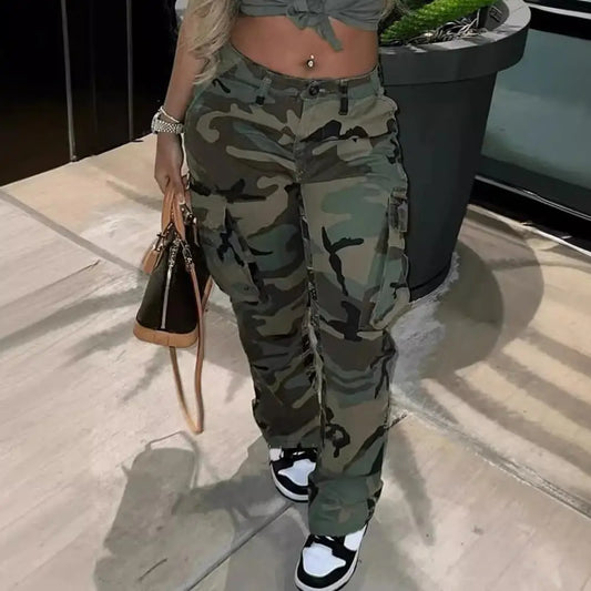 Women’s Camo Print Cargo Pants