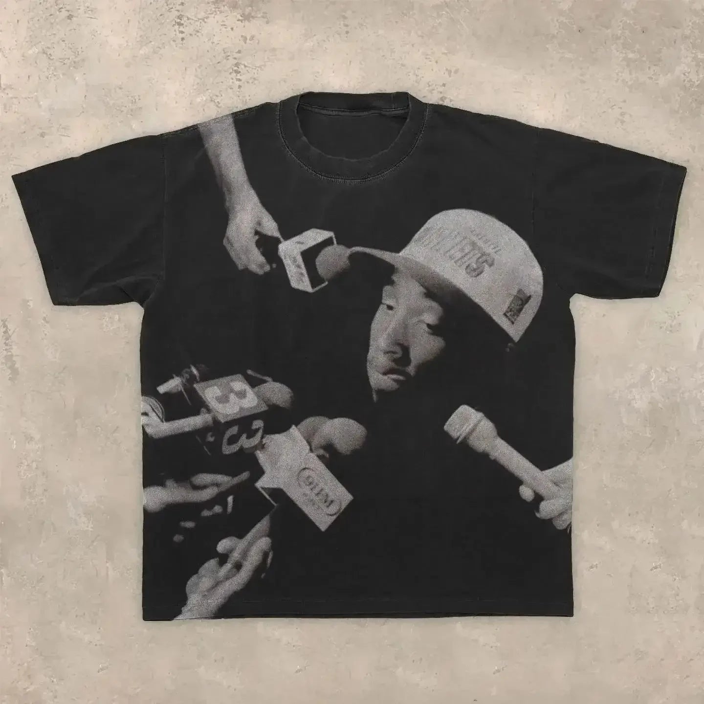 Hip-Hop Character Pattern T-shirt