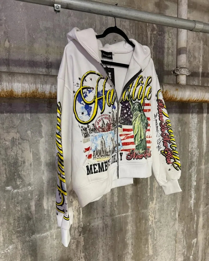 Retro Zipper Hoodie