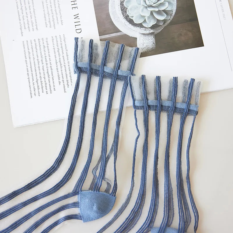 Women Striped Summer Socks