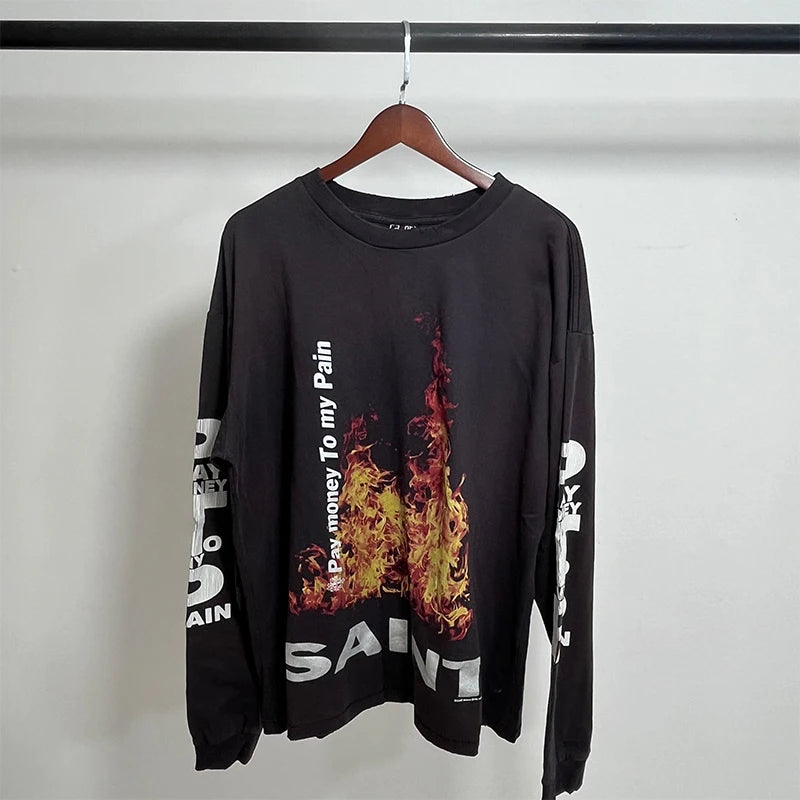 Vintage Casual Long Sleeve Tee