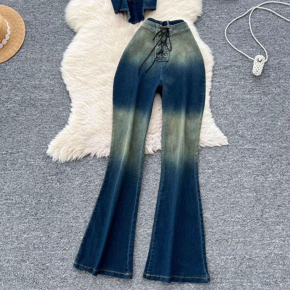 SINGREINY Women Denim Set