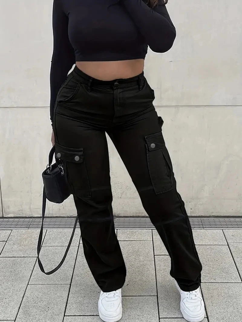 Multi-Pocket Stretch Pants