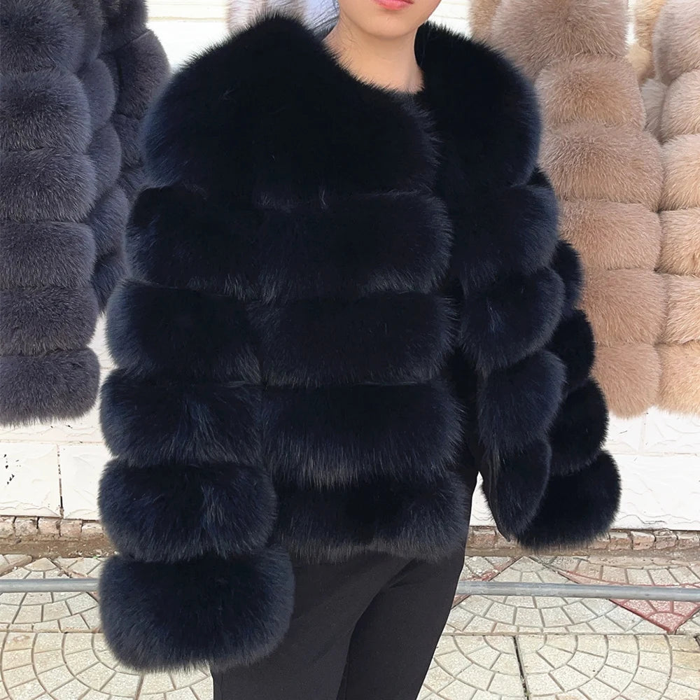 Fox Fur Coat Real Jacket