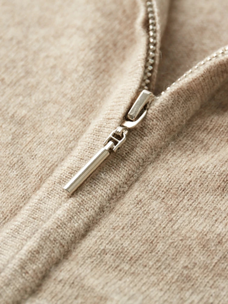 Cashmere Men Hooded Cardigan Set