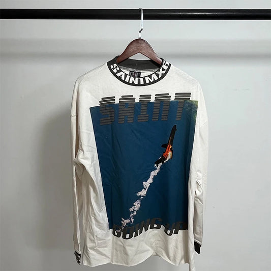 Vintage Casual Long Sleeve Tee