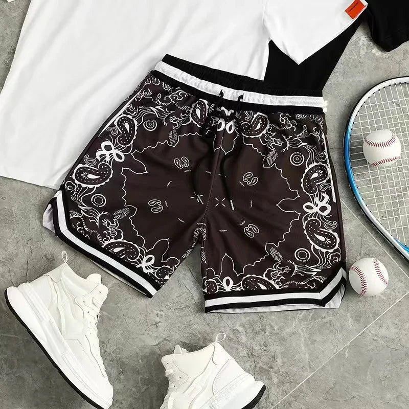 Fruit Flower Basketball Sports Shorts
