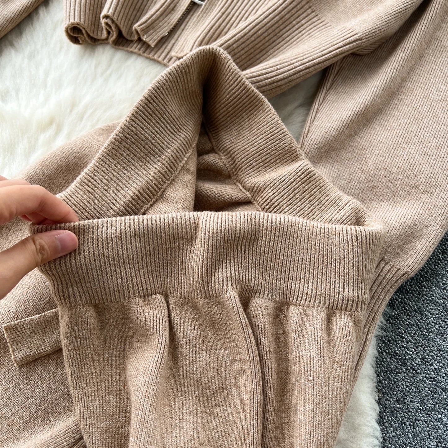 Casual Zipper Two-Piece Set