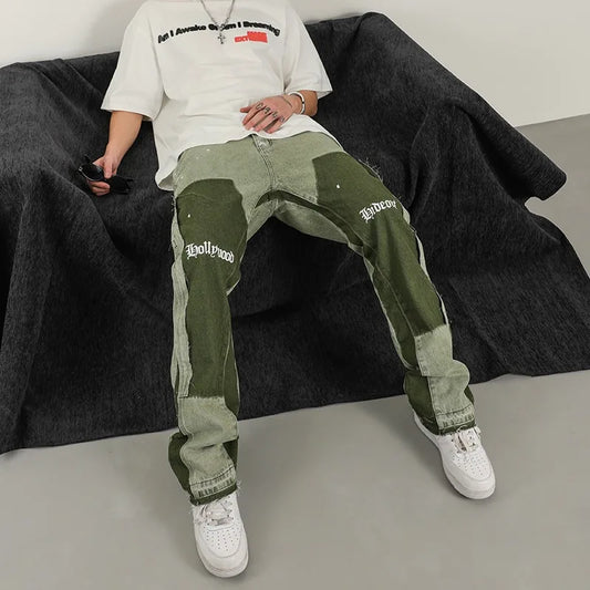 Retro Lumberjack Flared Pants