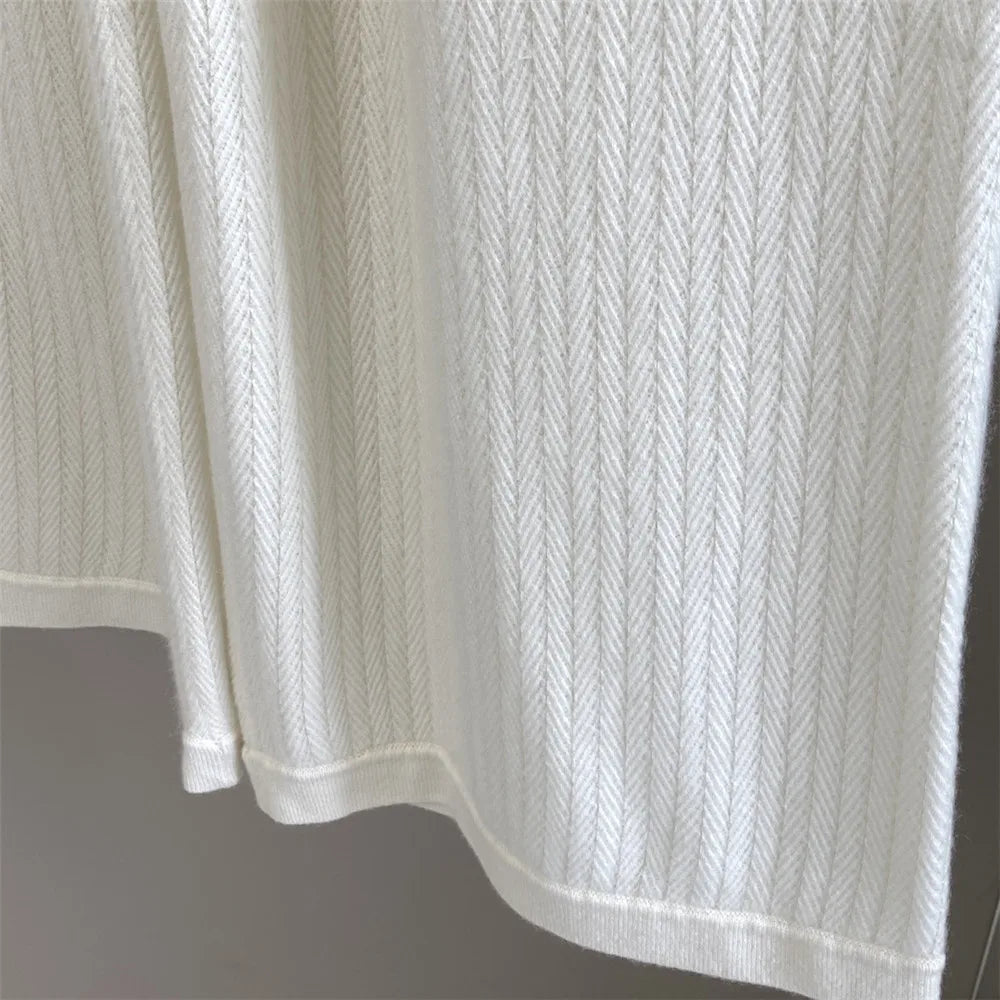 Cashmere Zipper Cardigan Set