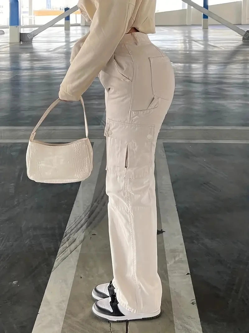 Multi-Pocket Stretch Pants