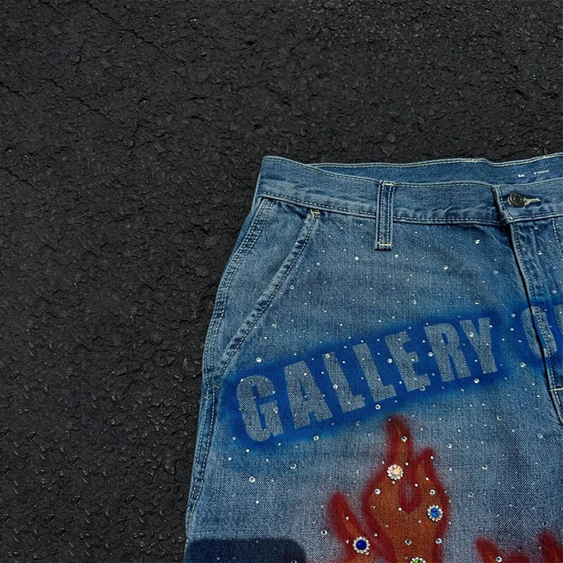 Gemstone Denim Shorts