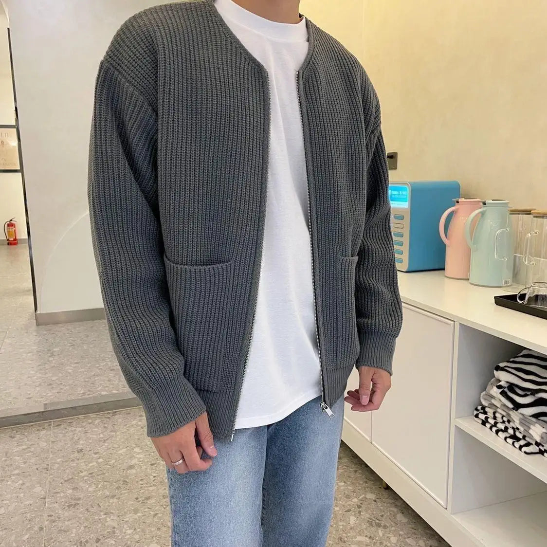 Men Zipper Sweater