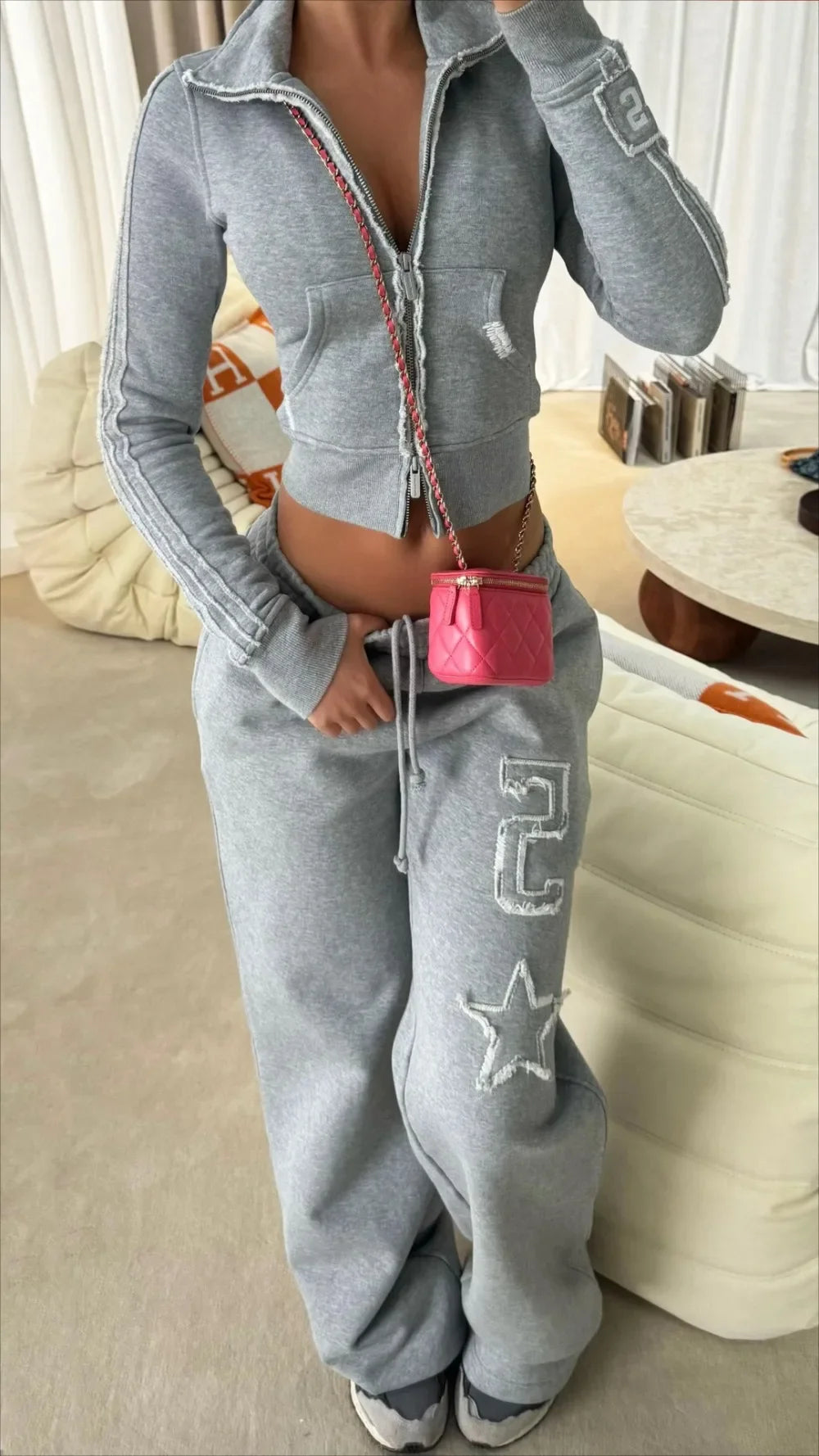 Y2K Embroidery Sports Set