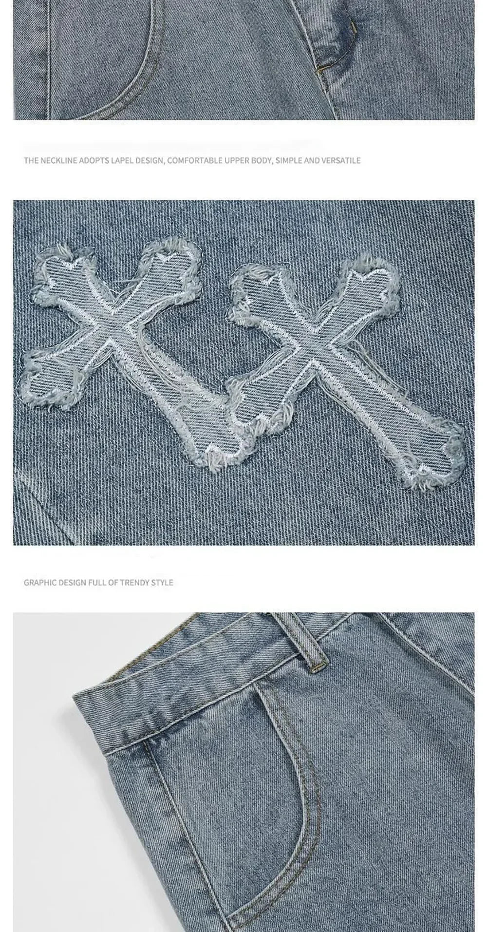 Y2K Streetwear Denim Trousers