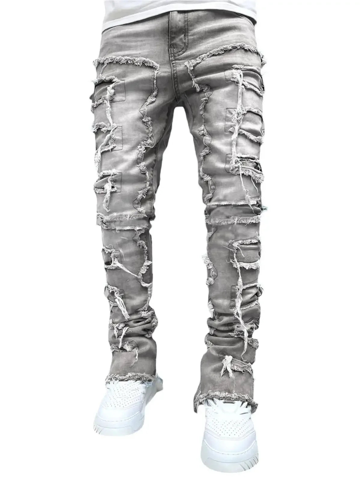 Men’s Ripped Stacked Jeans