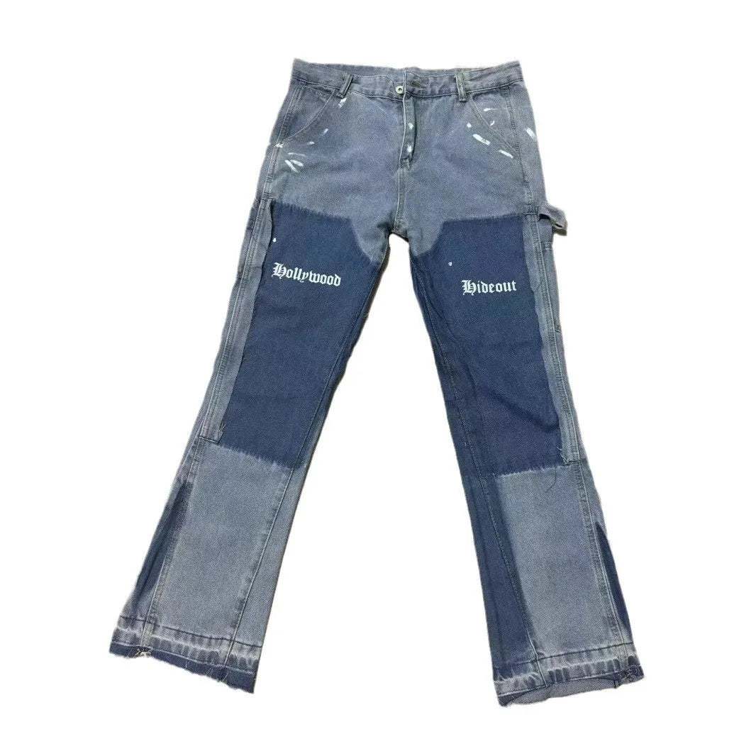 Retro Lumberjack Flared Pants