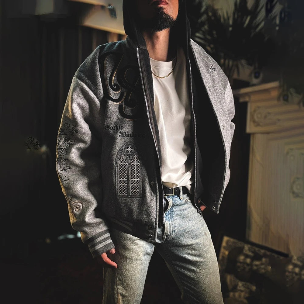 Embroidered Baseball Jacket