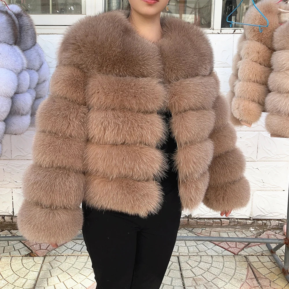 Fox Fur Coat Real Jacket