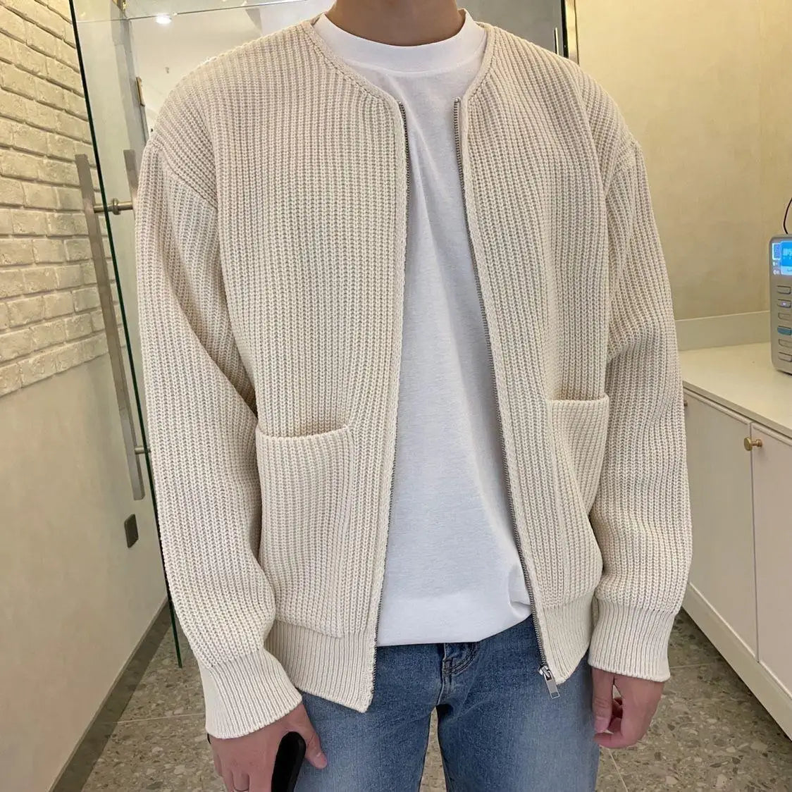 Men Zipper Sweater