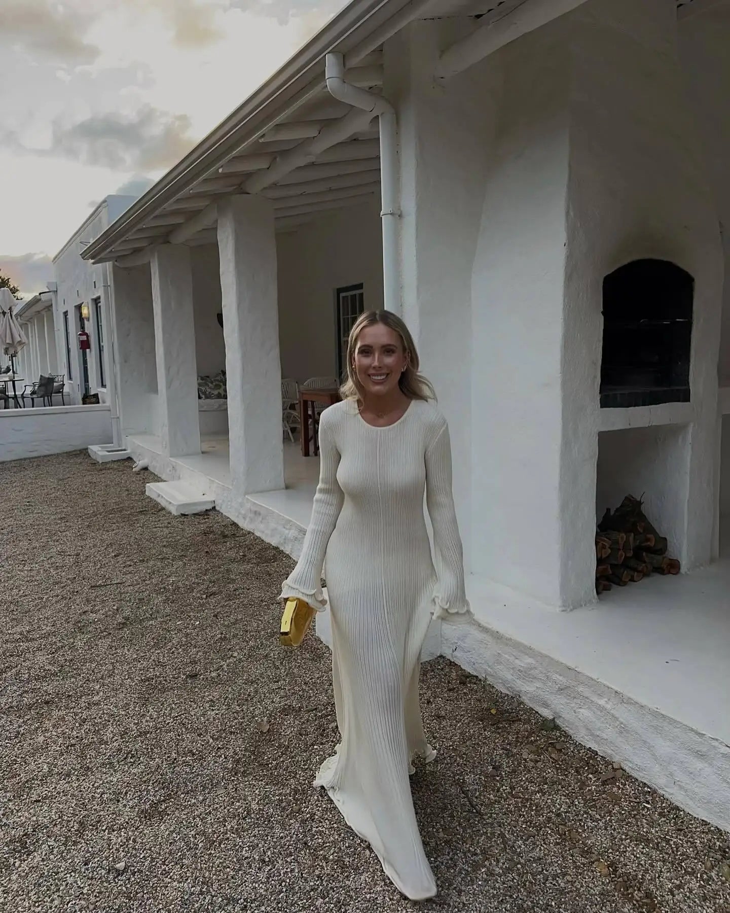 Women Lace-Up Maxi Dress