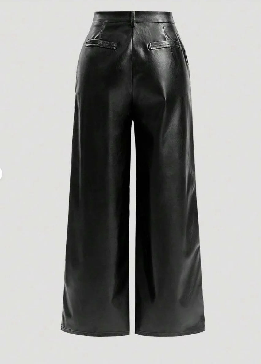 Chic European PU Pants