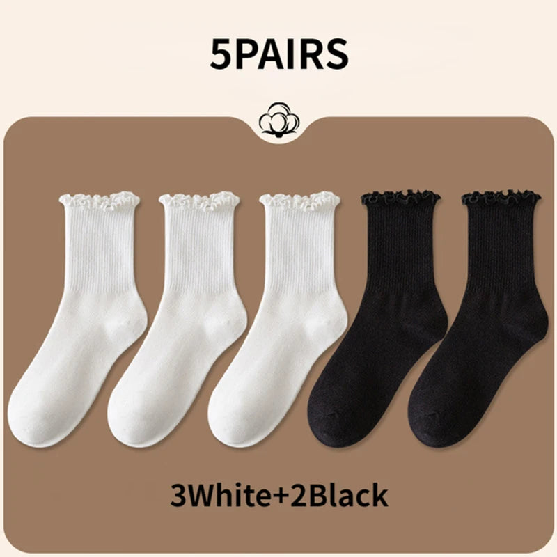 Ruffle Cotton Socks