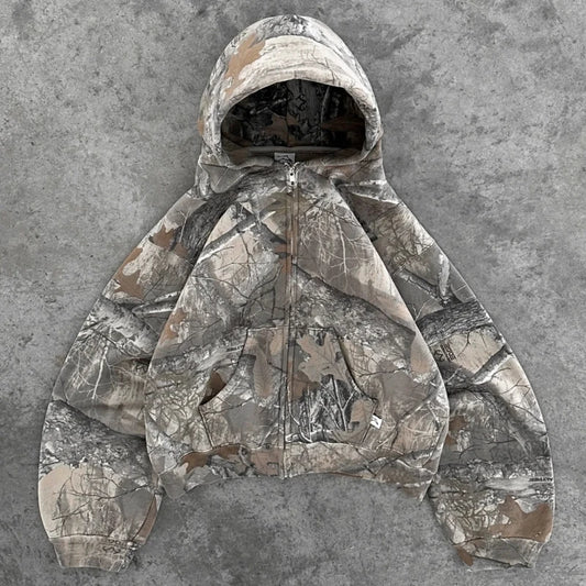 Y2K Camo Zip Hoodie