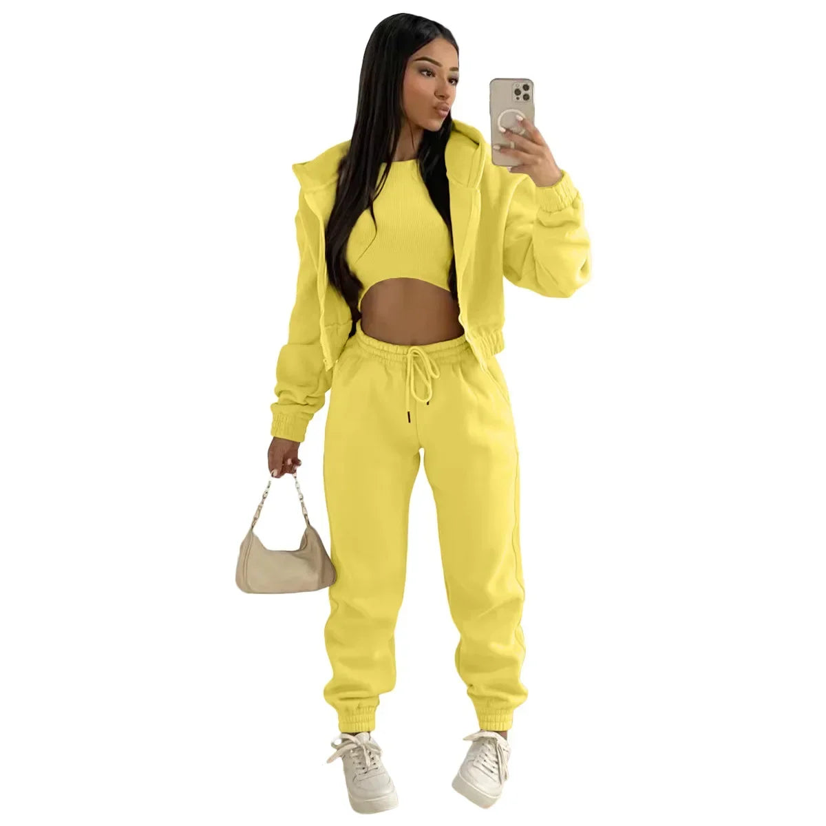 Women Sportswear Fleece Set
