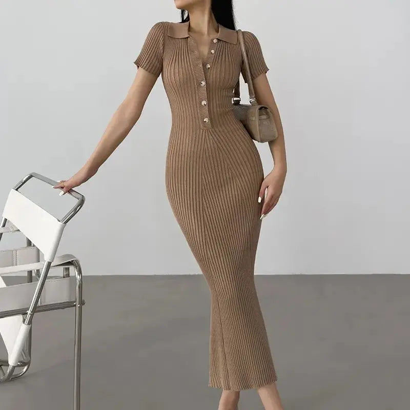 Knitted Mermaid Ruffle Dress