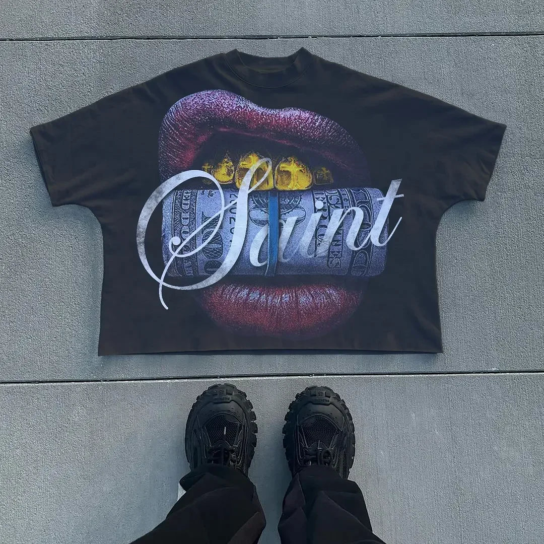 Y2K Retro Graphic Oversized Tee