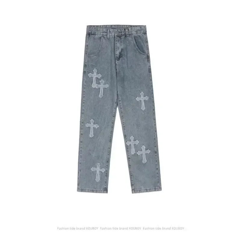 Y2K Streetwear Denim Trousers