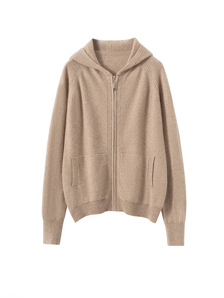 Cashmere Hooded Cardigan Set