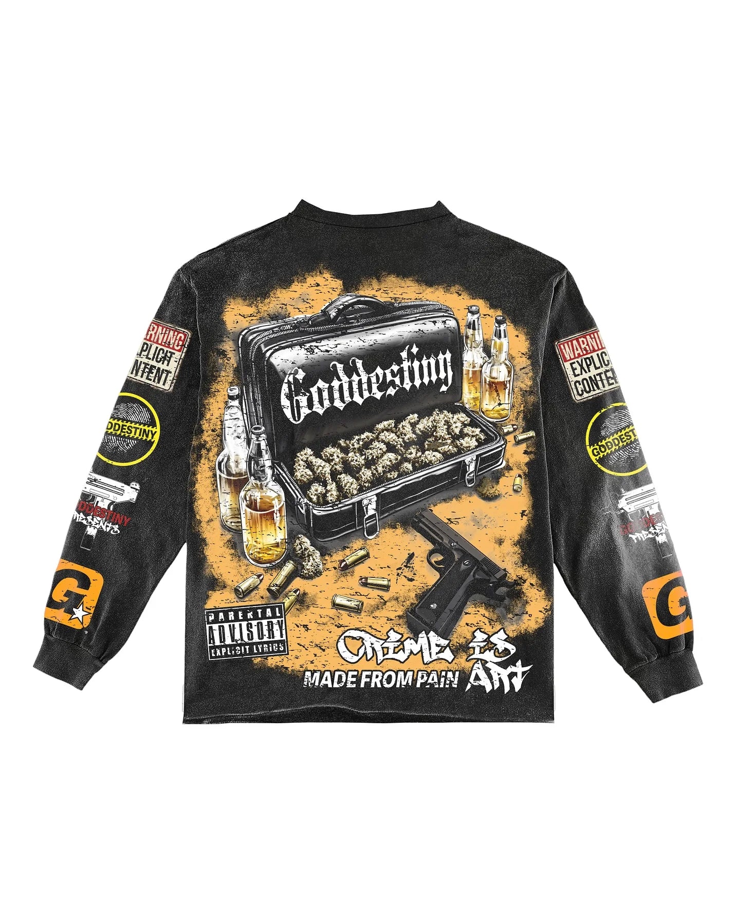 Skull Graphic Cotton Long Sleeve Top