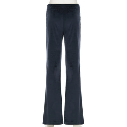 Retro Drawstring Flare Pants