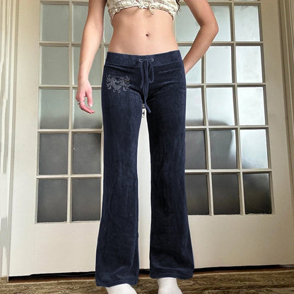 Retro Drawstring Flare Pants