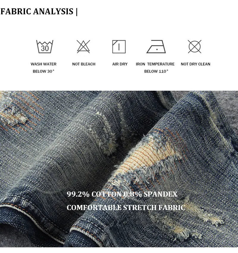 Men’s Retro Ripped Jeans
