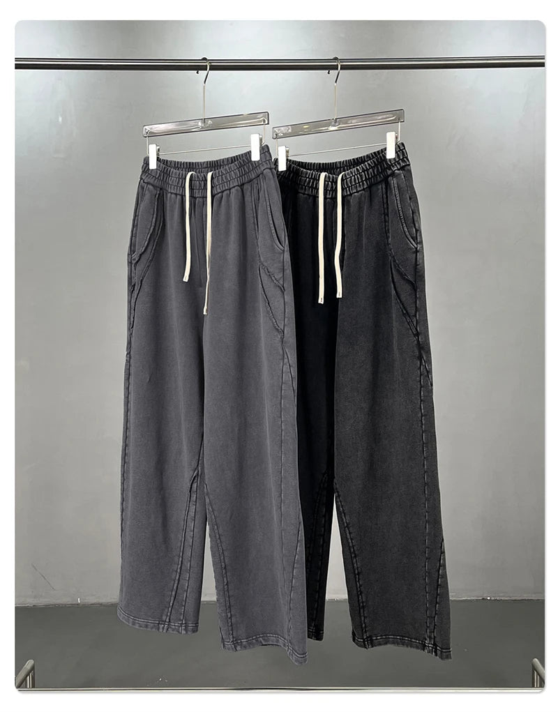 Retro Distressed Washed Sweatpants