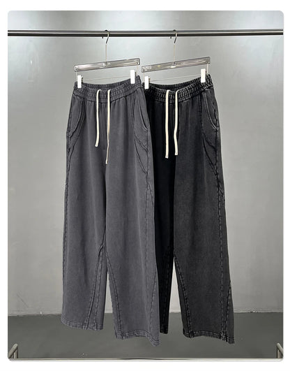Retro Distressed Washed Sweatpants