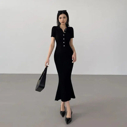Knitted Mermaid Ruffle Dress