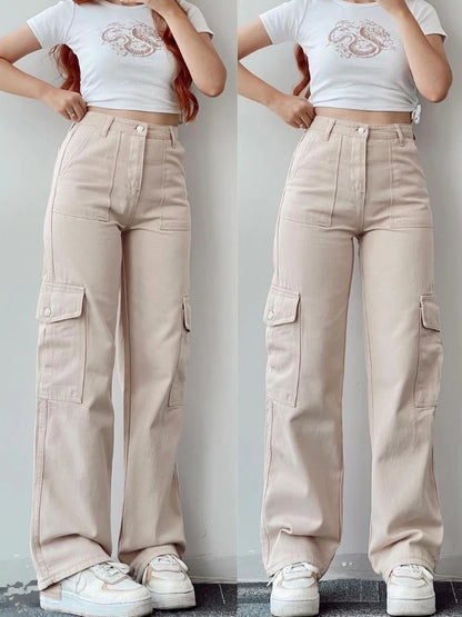 Y2K Wide Leg Cargo Streetwear Pants