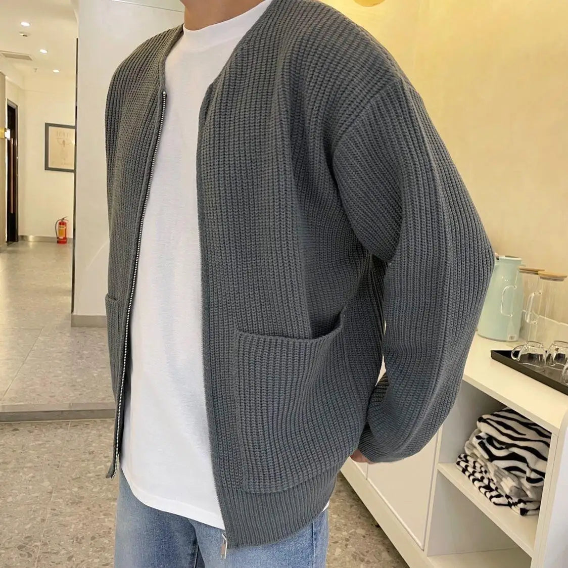 Men Zipper Sweater